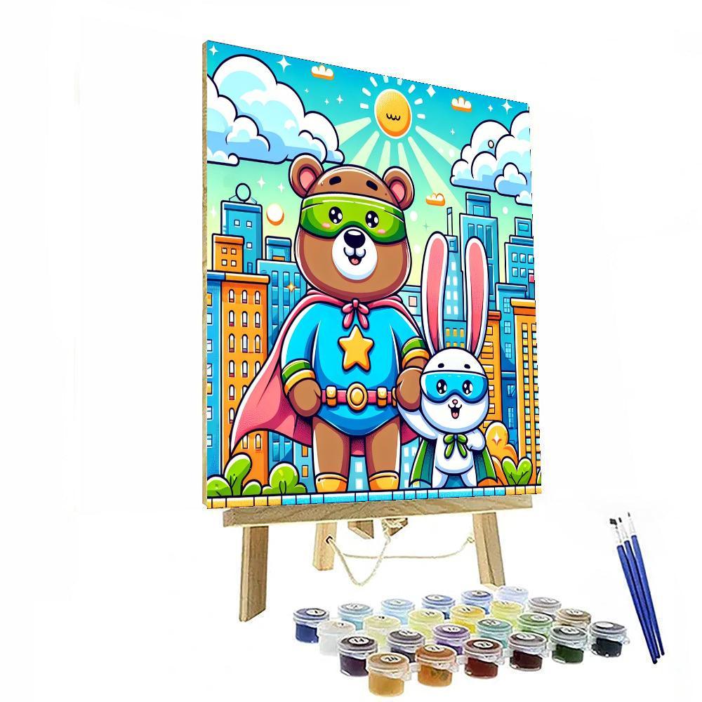 Animal Superheroes Unite Paint By Color
