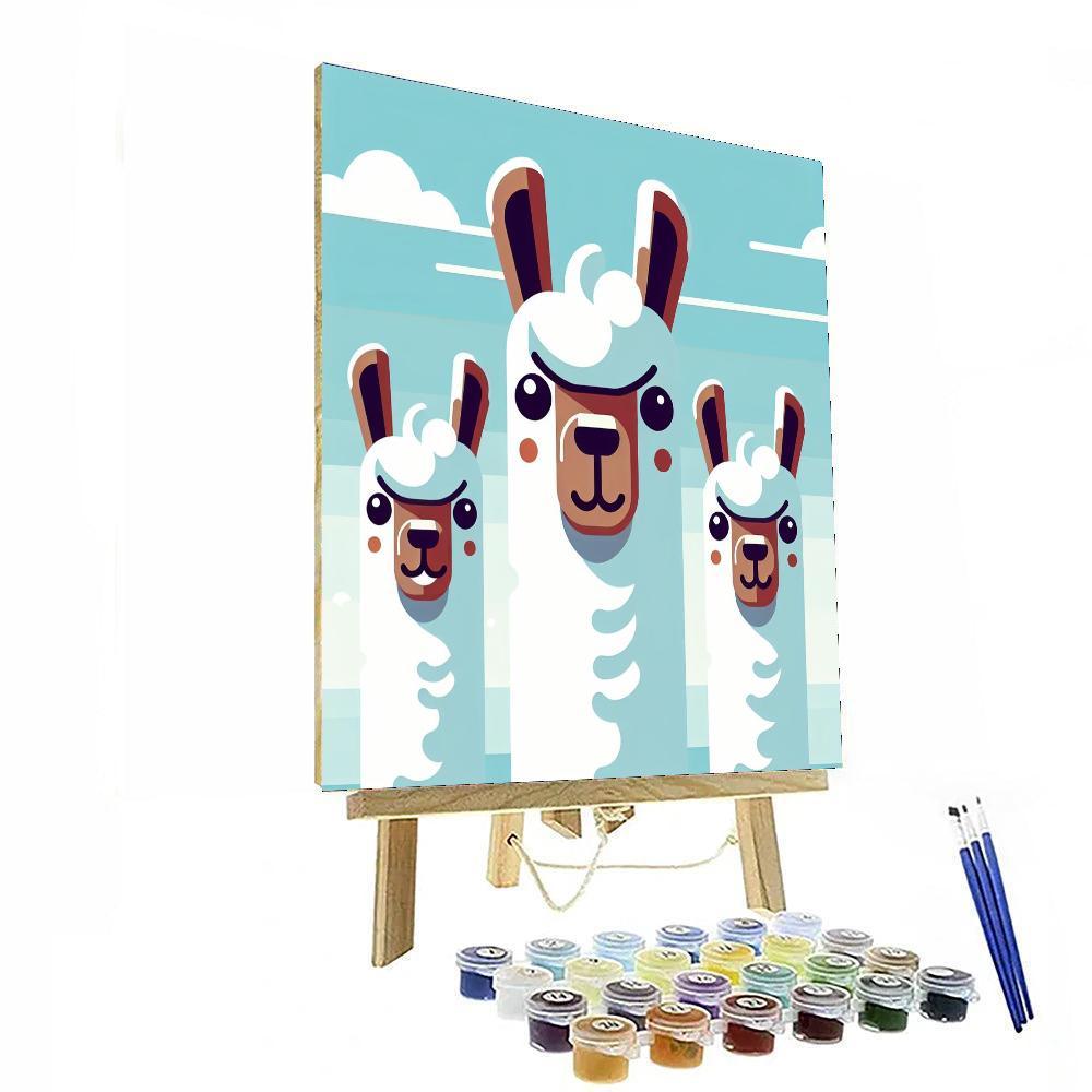 Laughing Llama Lineup Paint By Color