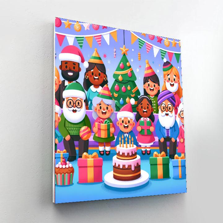 Merry Holiday Cheer Number Painting