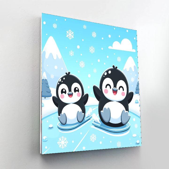 Dancing Penguins Numbered Painting Kits
