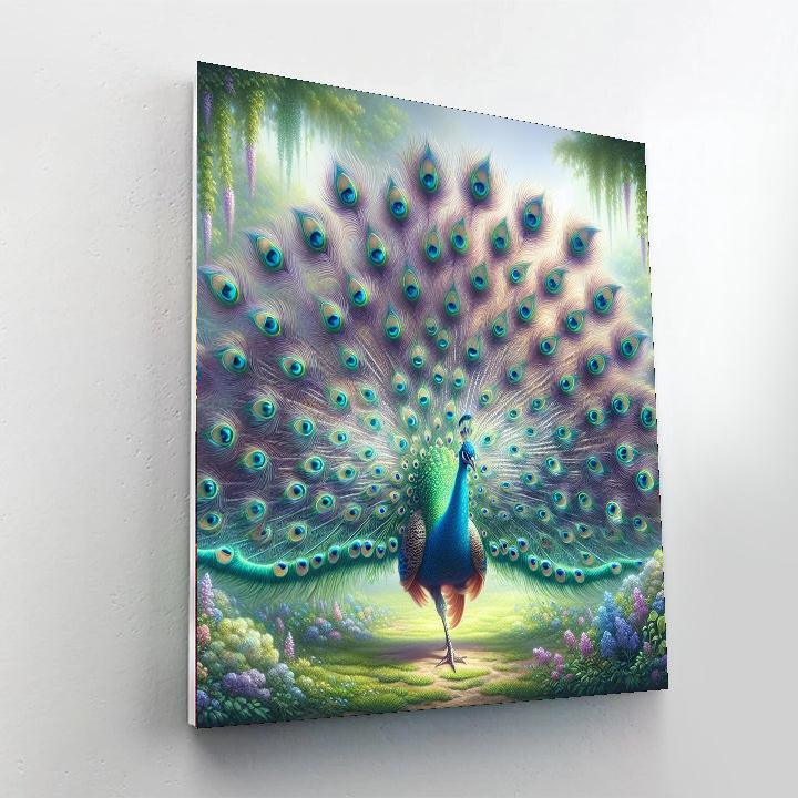 Glamorous Peacock's Stroll Painting By Numbers Kit