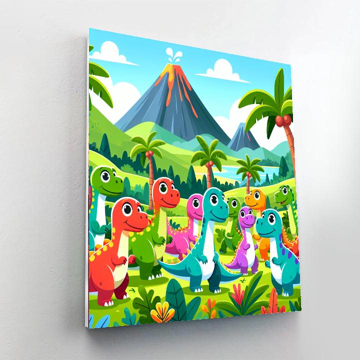 Friendly Dino Explorers Paint By Numbers Kits