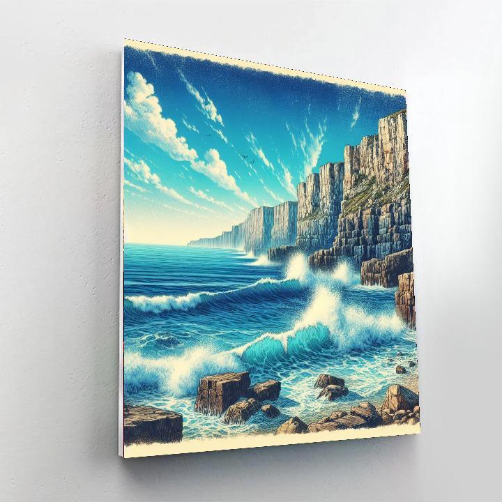 Seaside Cliff View Numbered Painting Kits