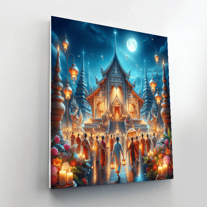 Wesak Festival - Thailand Painting By Numbers Kit