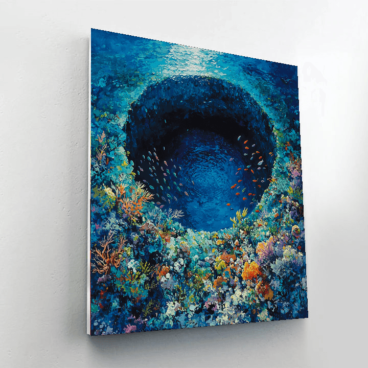 Blue Hole - Belize Painting By Numbers Kit