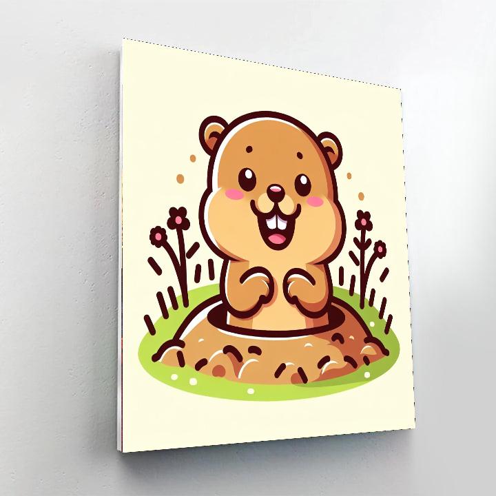 Giggly Gopher DIY Paint By Numbers
