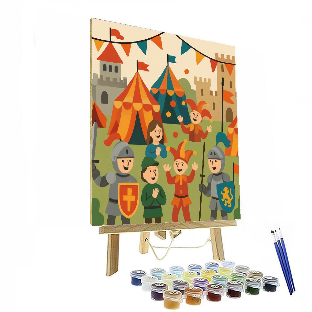 Medieval Festival Of Knights Painting By Numbers Kit