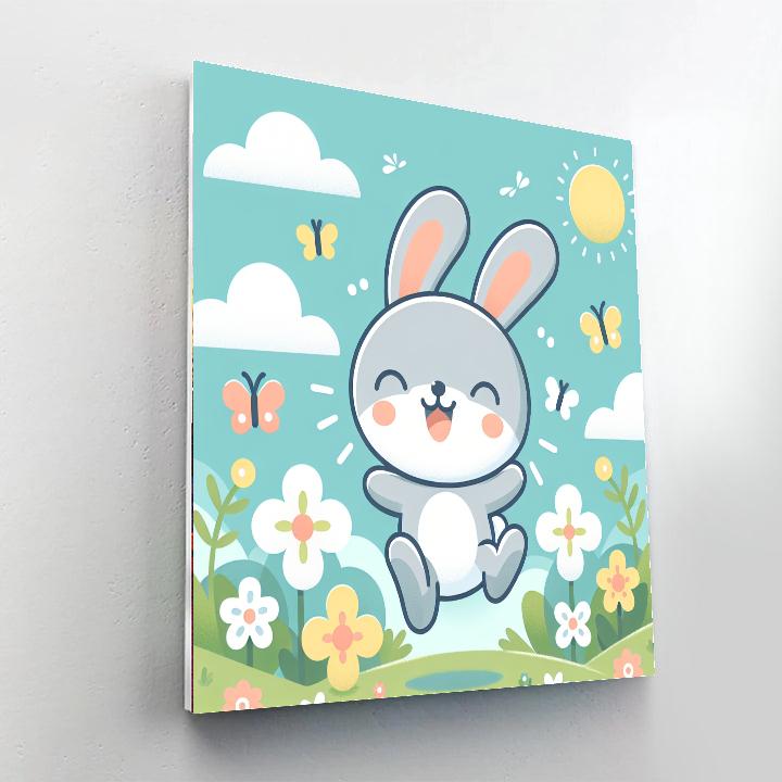 Frolicking Rabbit Painting By Numbers Kit