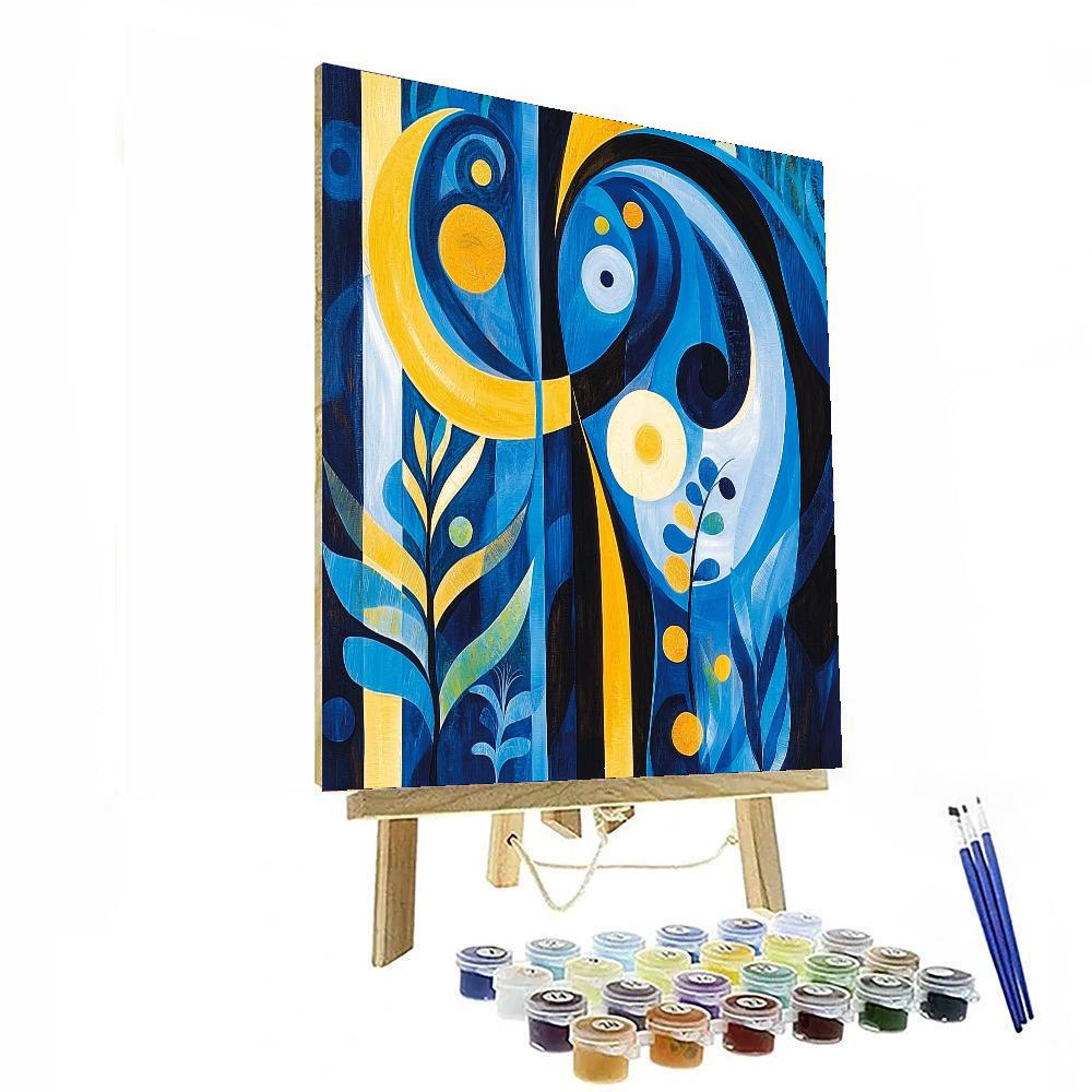 Joan Miró Inspired Surreal Landscape Of Dreams  Painting Number Kit