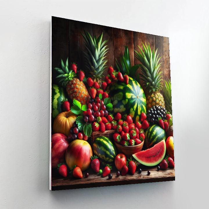 Bright Summer Fruit Fiesta Painting Number Kit