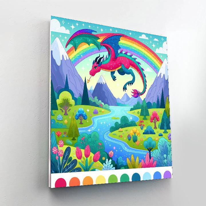 Rainbow Dragon Quest Number Painting