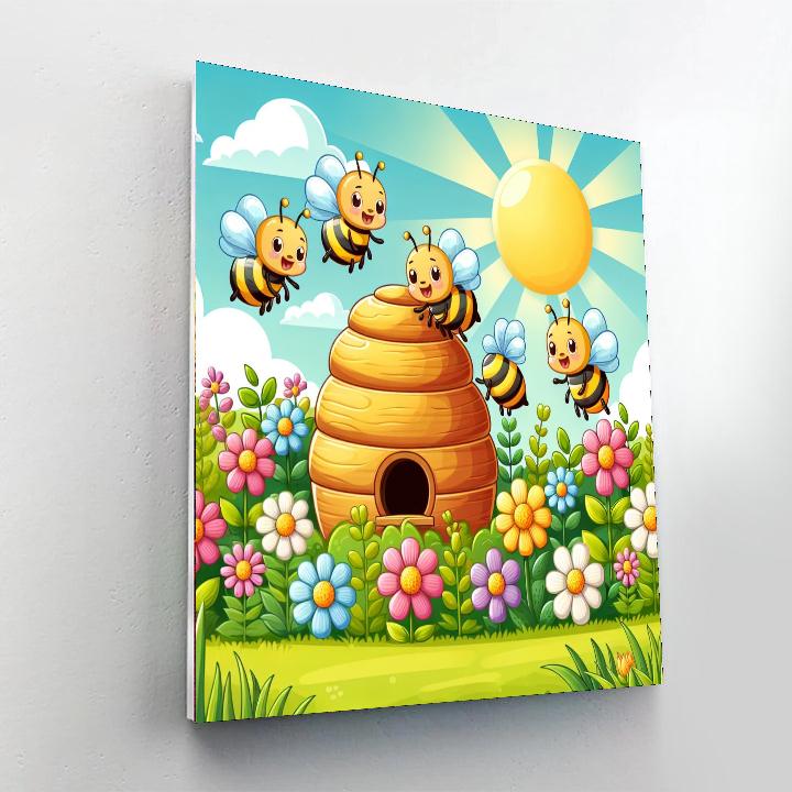 Buzzing Beehive Discovery Paint By Numbers Art