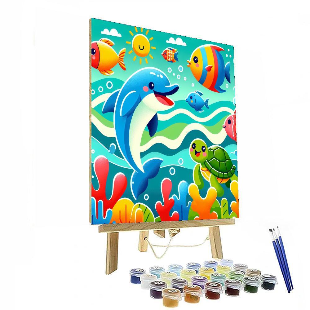 Joyful Ocean Friends Painting By Numbers Kit