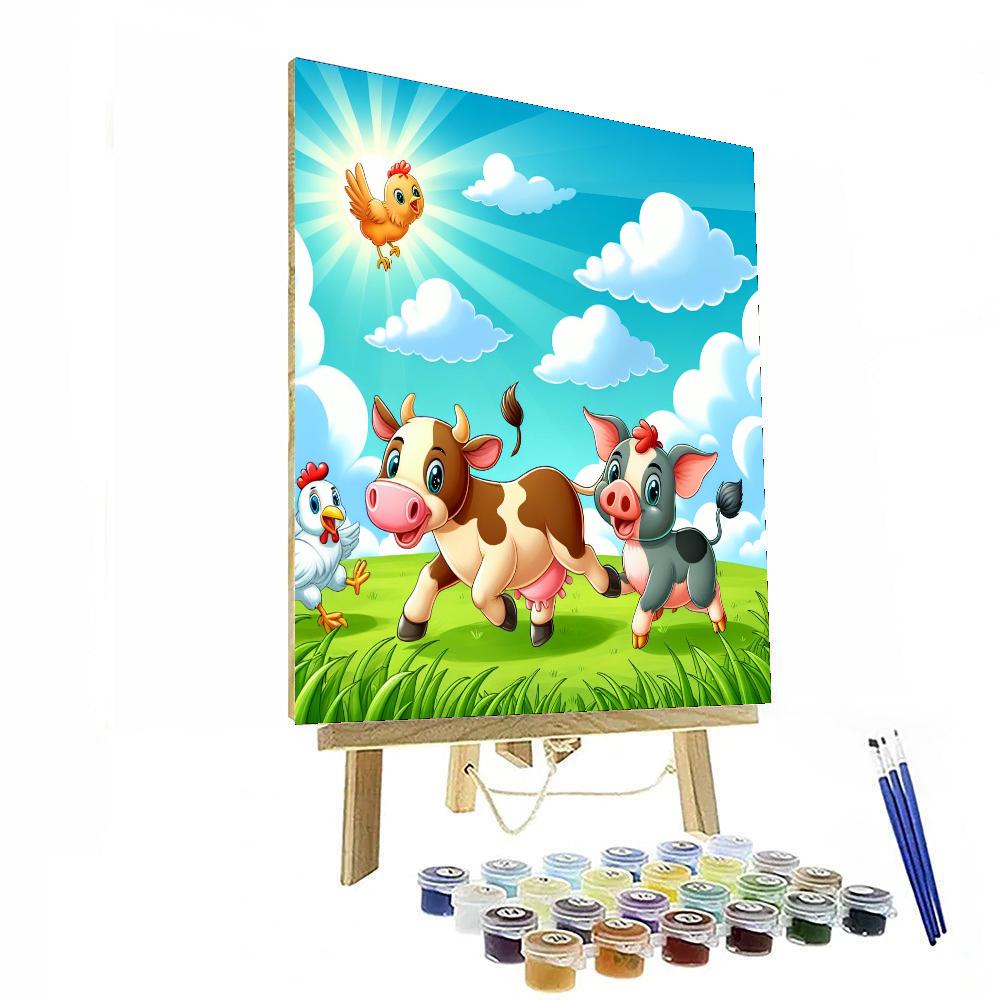 Bubbly Farm Friends DIY Paint By Numbers