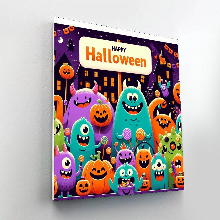 Happy Halloween Monsters Numbered Painting Kits