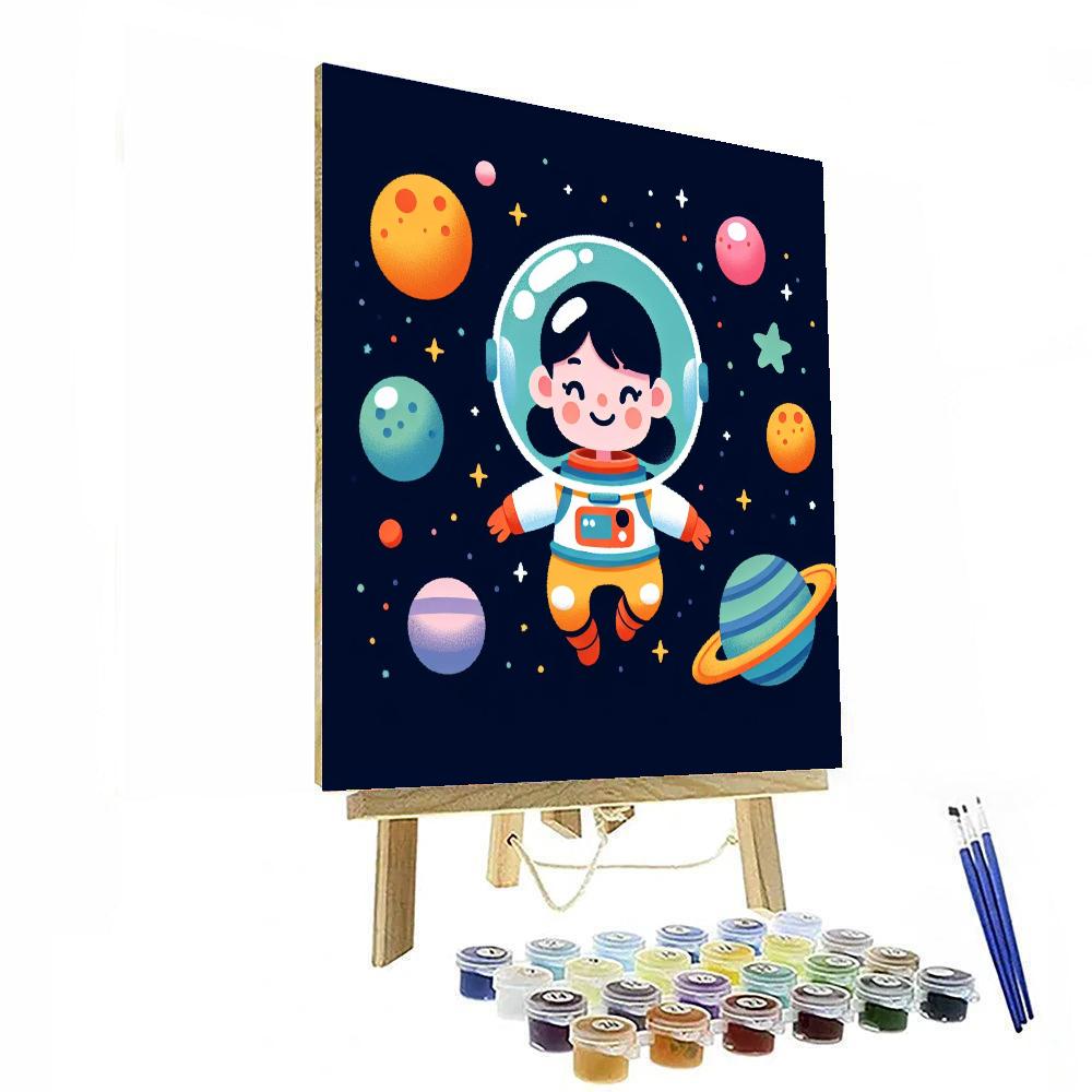 Starry Astronaut Painting By Numbers Kit