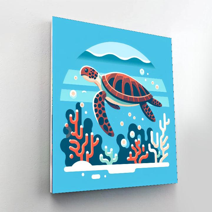 Gentle Sea Turtle Odyssey Paint By Number