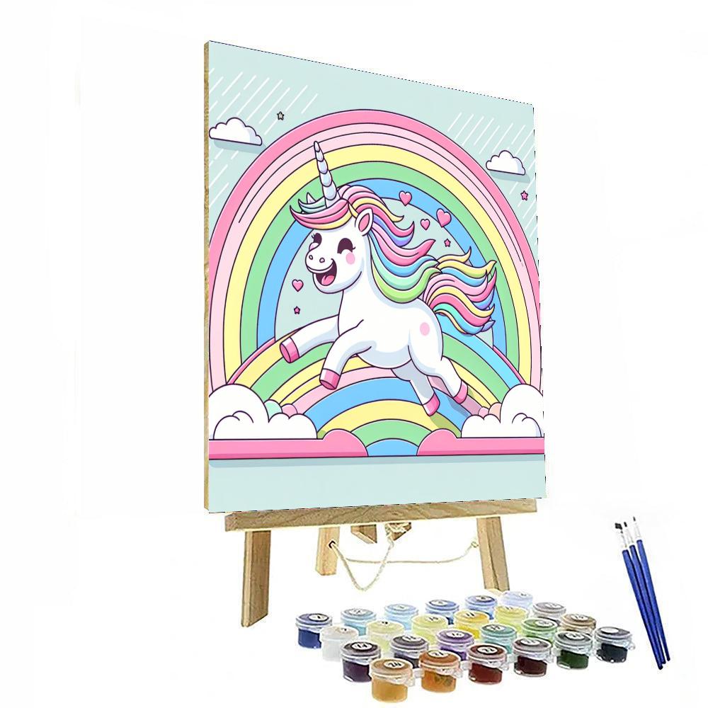 Giggling Unicorn Numbered Painting Kits
