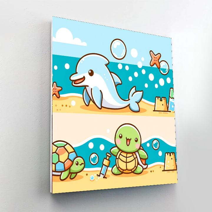 Bubble-icious Beach Bash Painting By Numbers Kit