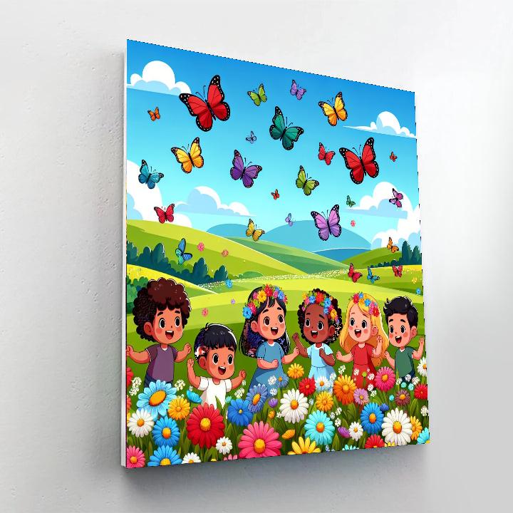 Charming Butterfly Fields Painting Number Kit
