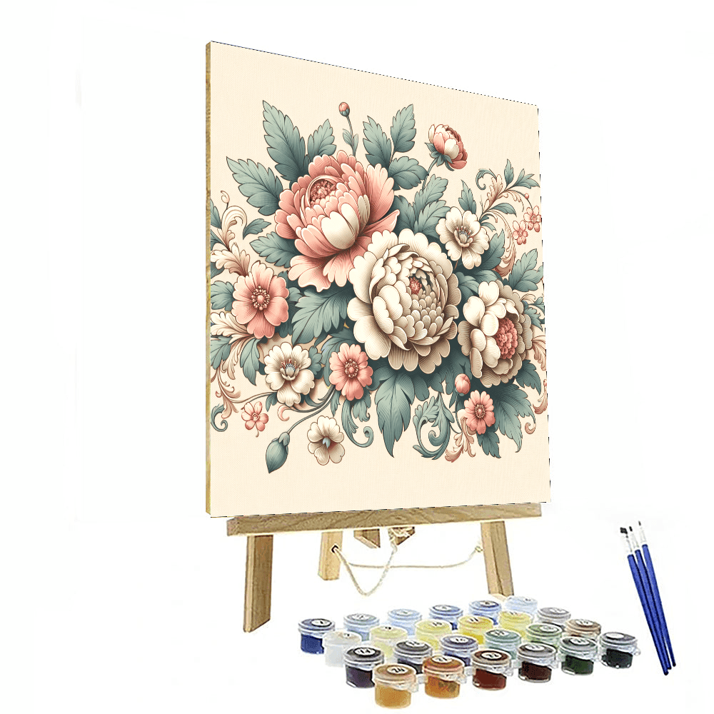 Vintage Floral Dream Paint By Numbers Art