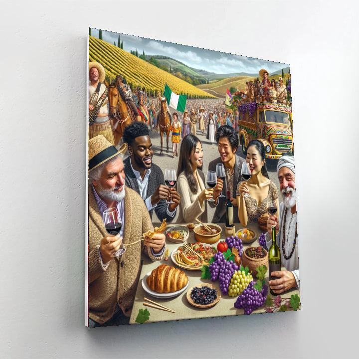 The Grape Harvest Festival - Italy Numbered Painting Kits