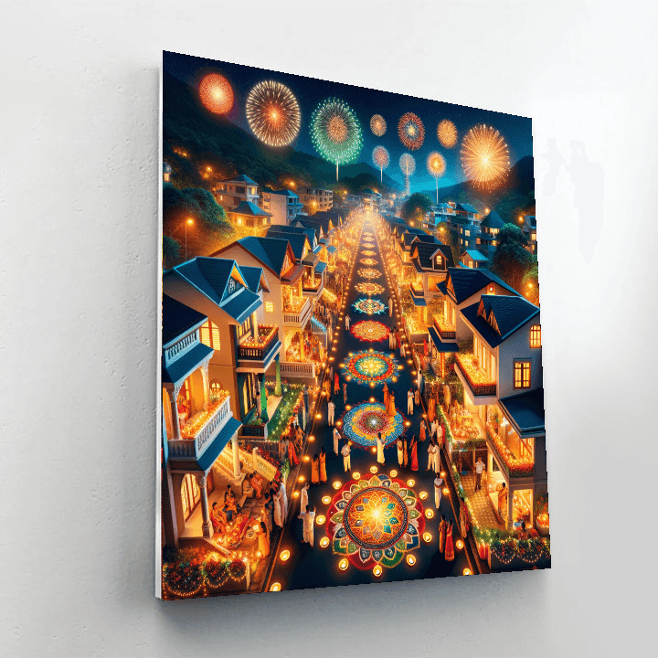 Diwali Lights Festival - Mauritius Paint By Numbers