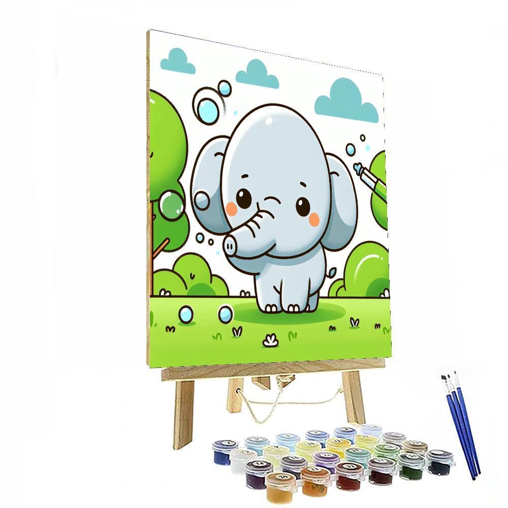 Silly Elephant Painting By Numbers Kit