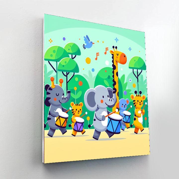 Jungle Animal Parade DIY Paint By Numbers