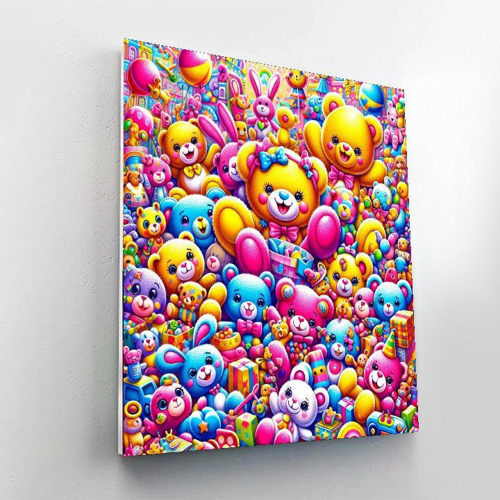 Cuddly Toyland Adventure Paint By Numbers Art