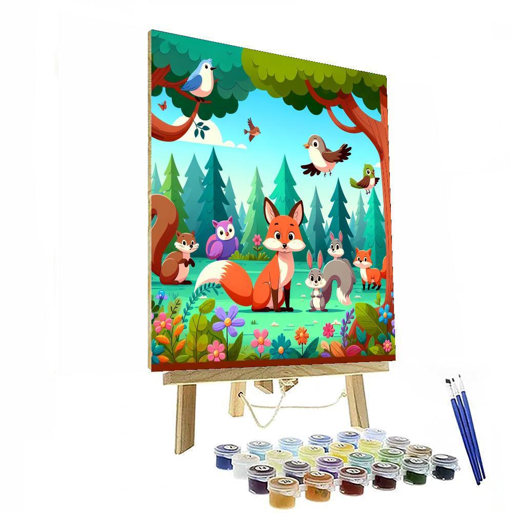 Friendly Woodland Gathering Numbered Painting Kits