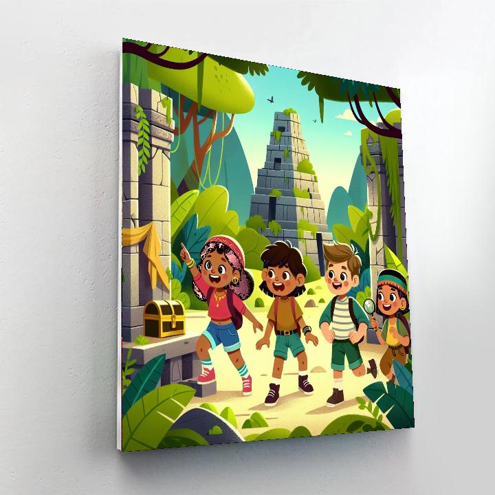 Explorers Of The Ancient Ruins Paint By Numbers Art