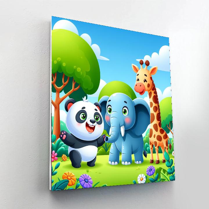 Whimsical Wildlife Journey Painting Number Kit