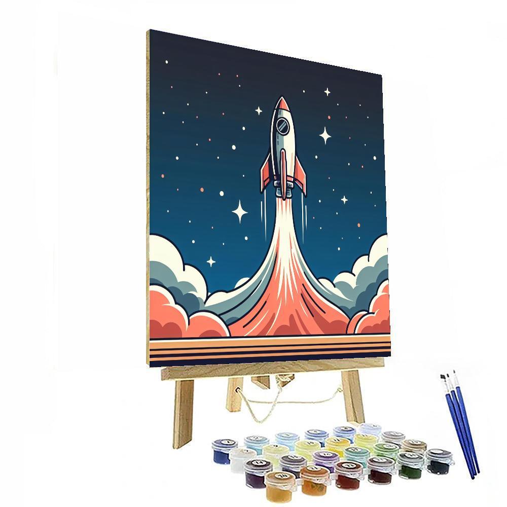 Space Rocket Expedition DIY Paint By Numbers