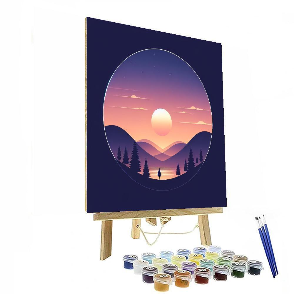 Sunset Silhouette Adventure Paint By Numbers