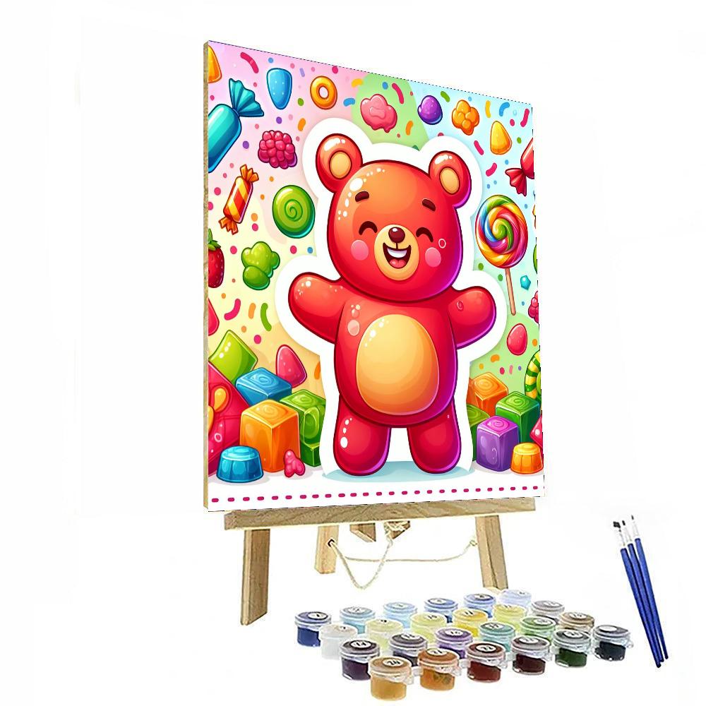Giggles The Gummy Bear Numbered Painting Kits