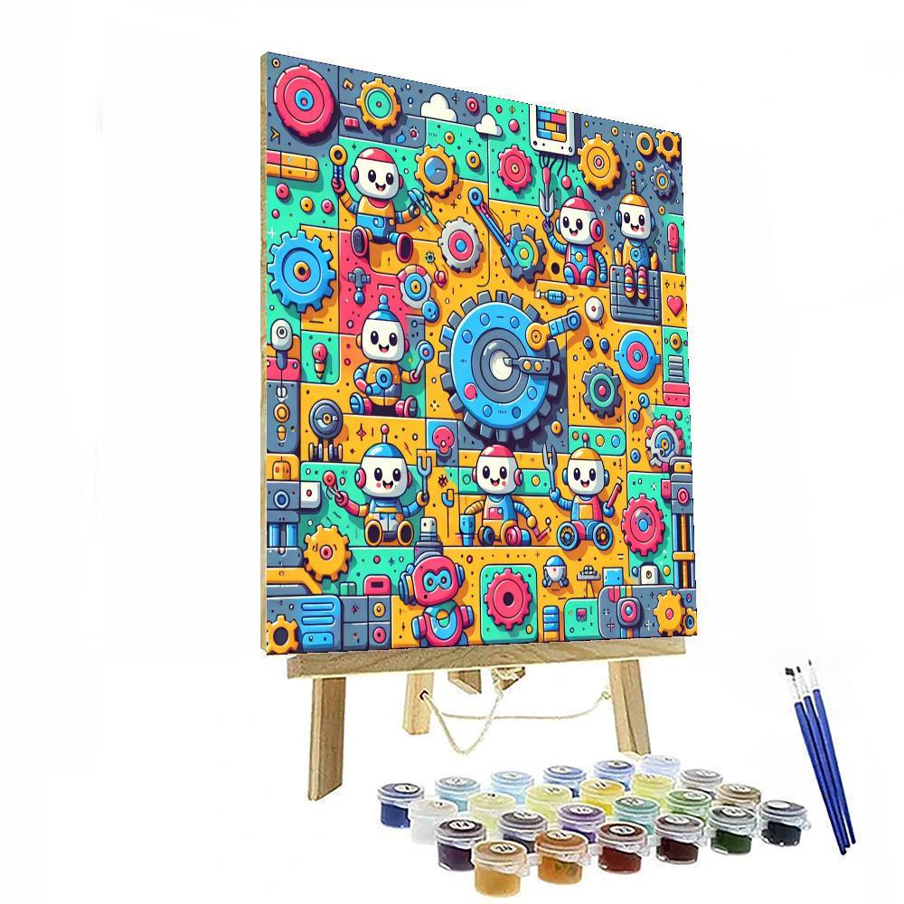 Robotic Friends Numbered Painting Kits