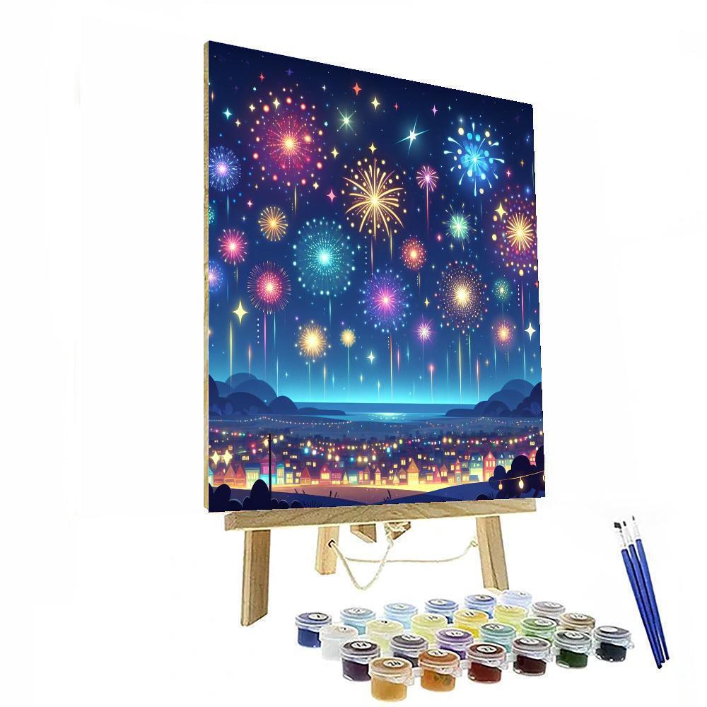 Sparkling Firework Painting Number Kit