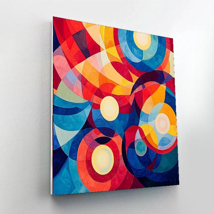 Sonia Delaunay Inspired Galactic Harmony Abstraction  Painting By Numbers Kit