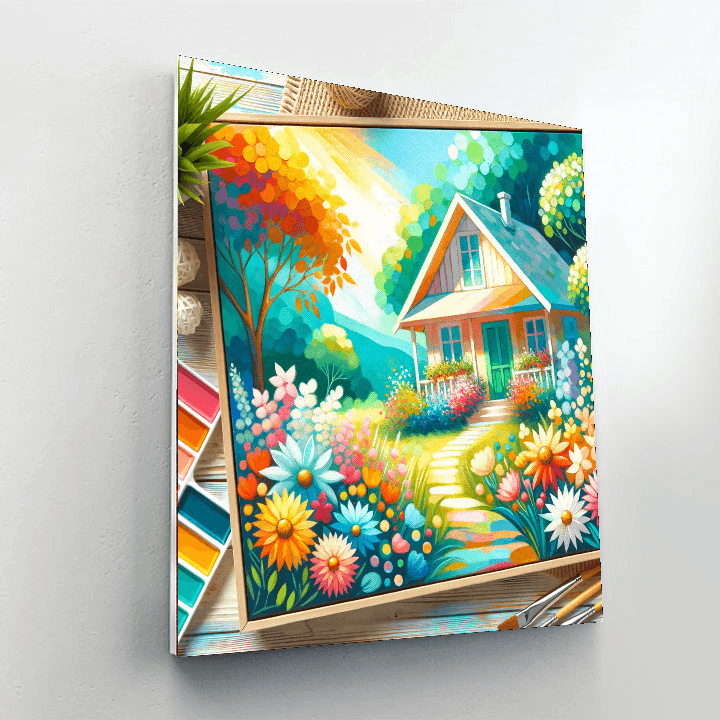 Charming Little Bungalow Paint By Numbers Art