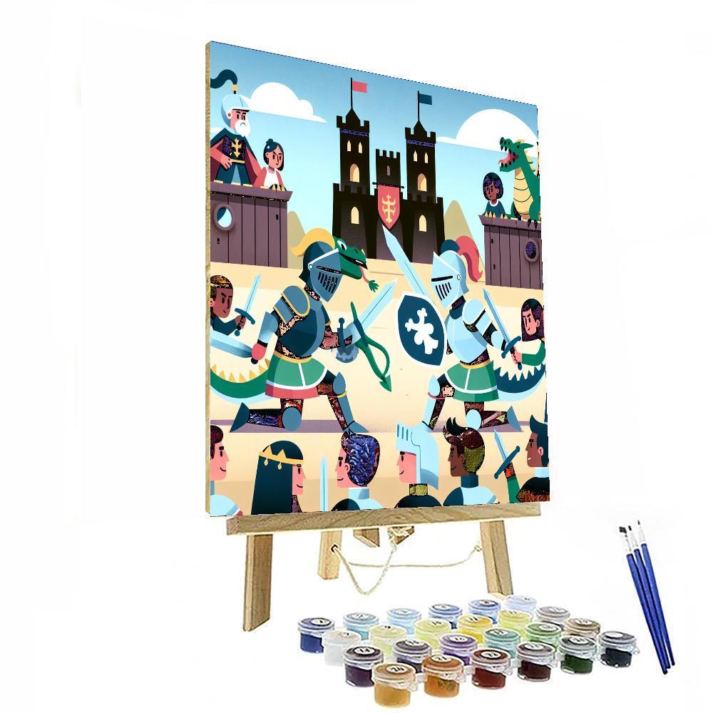 Knights And Dragons Adventure Paint By Numbers Art