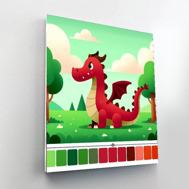 Dreamy Dragon Dance Number Painting