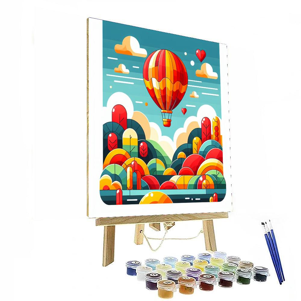 Adventurous Hot Air Balloon Paint By Numbers Art