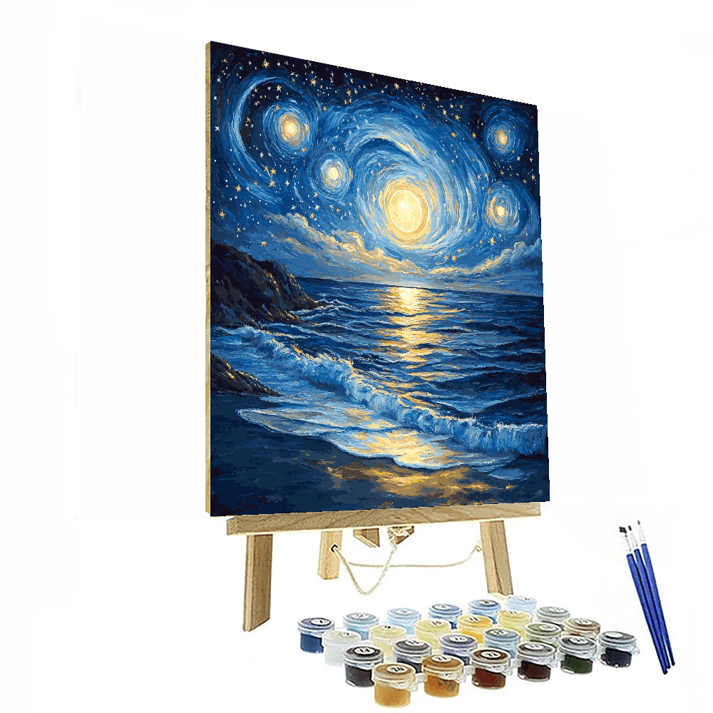 Van Gogh Inspired Inspiring Starry Nightscape  Painting By Numbers Kit
