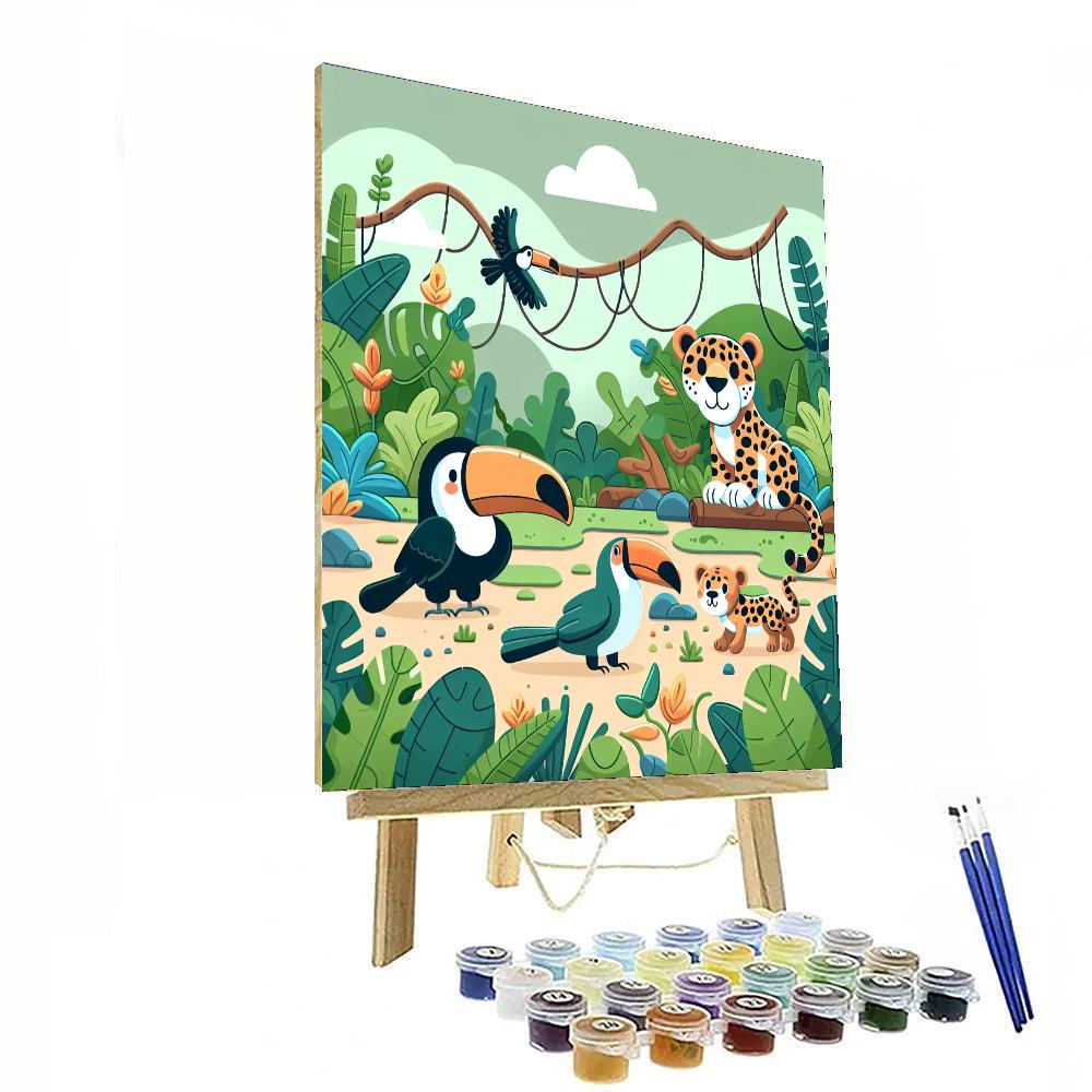 Jovial Jungle Journey Painting By Numbers Kit