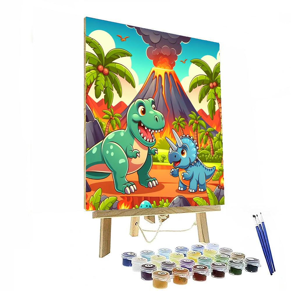 Creative Dino Land Painting Number Kit