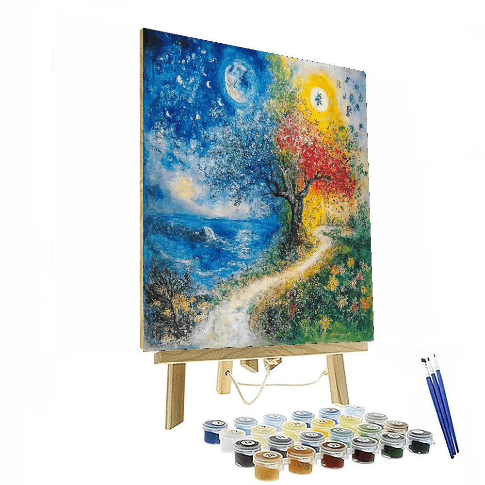 Marc Chagall Inspired Whimsical Seasonal Transition  Paint By Number