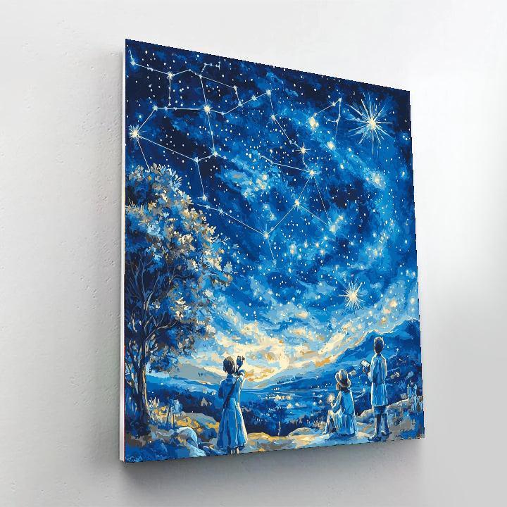Traditional Astronomical Art Style Inspired Stargazer's Quest  Paint By Numbers Kits