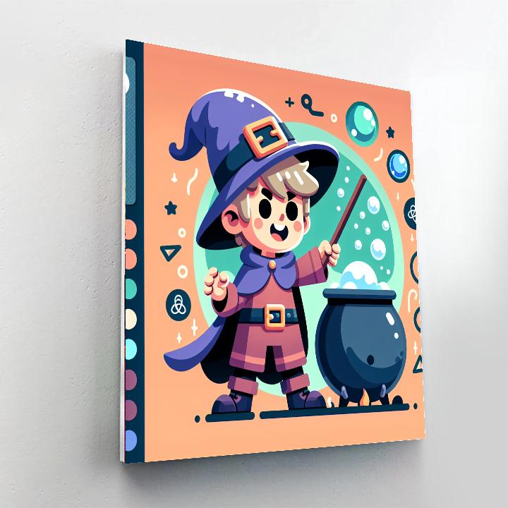 Mischievous Wizard’s Cauldron Paint By Numbers Kits