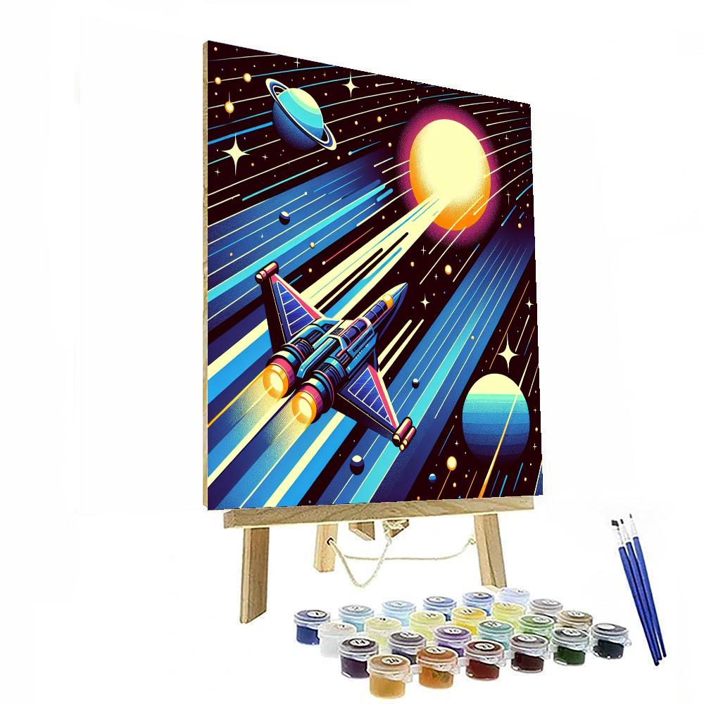 Solar-powered Space Race DIY Paint By Numbers